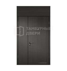 Дверь тамбурная металлическая с фрамугой МДФ с порошковым напылением противопожарные парадные ТД-219